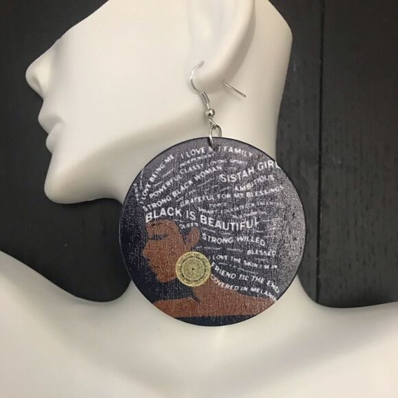 African Lady Earrings  - Picture 1 of 1
